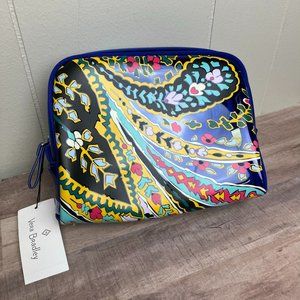 Vera Bradley Iconic Medium Cosmetic Makeup Bag Romantic Paisley Retired Print